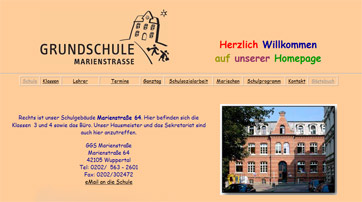 Homepage der GGS Marienstraße, Fotos Dieter Kraß
